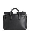 Maison Margiela Woman Handbag Black Size - Calfskin, Cotton, Polyester, Zinc, Metal