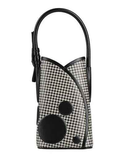 Maison Margiela Woman Handbag Black Size - Cotton, Cow Leather, Ovine Leather