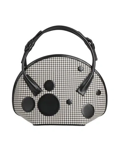 Maison Margiela Woman Handbag Black Size - Cotton, Cow Leather, Polyurethane, Polyester
