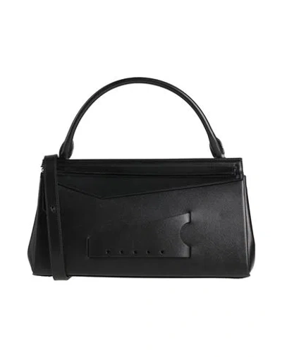 Maison Margiela Woman Handbag Black Size - Cow Leather, Zinc, Aluminum, Copper, Brass