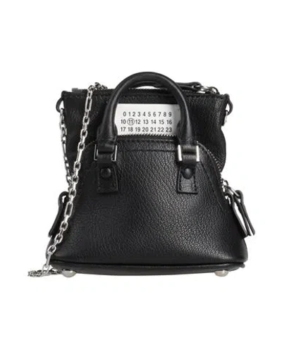 Maison Margiela Woman Handbag Black Size - Goat Skin, Brass, Zinc, Aluminum, Copper In Black