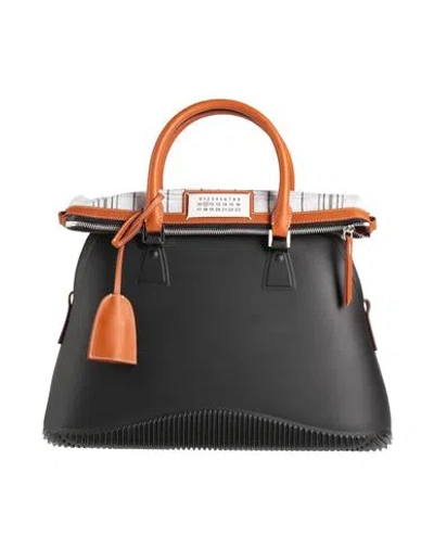 Maison Margiela Woman Handbag Black Size - Rubber, Bovine Leather, Cotton, Polyester, Zinc
