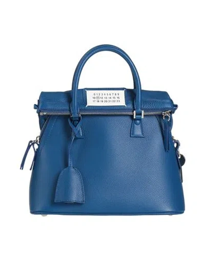 Maison Margiela Woman Handbag Blue Size - Calfskin