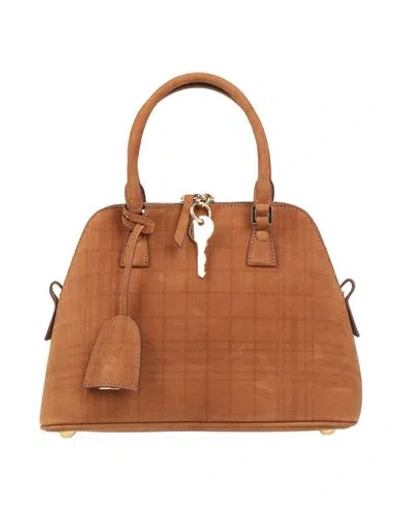 Maison Margiela Woman Handbag Brown Size - Cow Leather, Brass