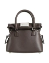 Maison Margiela Woman Handbag Dark Brown Size - Goat Skin, Cow Leather, Brass, Zinc, Aluminum