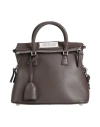 Maison Margiela Woman Handbag Dark Brown Size - Goat Skin, Cow Leather, Brass, Zinc, Aluminum