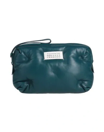 Maison Margiela Woman Handbag Deep Jade Size - Ovine Leather, Zinc, Brass, Aluminum In Green