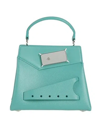 Maison Margiela Woman Handbag Emerald Green Size - Cow Leather, Brass, Zinc