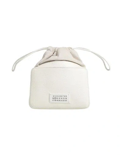 Maison Margiela Woman Handbag Ivory Size - Cow Leather In White