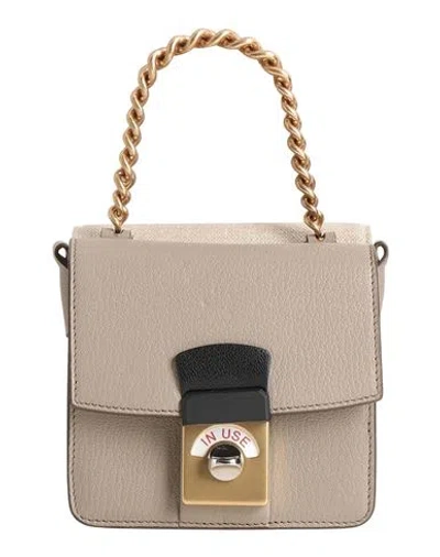 Maison Margiela Woman Handbag Khaki Size - Goat Skin, Linen In Beige