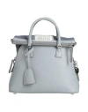Maison Margiela Woman Handbag Light Blue Size - Leather, Textile Fibers