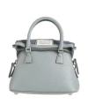 Maison Margiela Woman Handbag Light Blue Size - Soft Leather, Textile Fibers