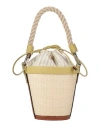 Maison Margiela Woman Handbag Light Green Size - Vegetable Fiber, Bovine Leather, Goat Skin, Cotton,