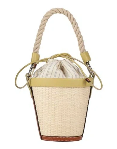 Maison Margiela Woman Handbag Light Green Size - Vegetable Fiber, Bovine Leather, Goat Skin, Cotton,