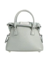 Maison Margiela Woman Handbag Light Grey Size - Soft Leather, Textile Fibers In Gray