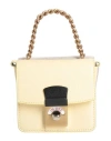 Maison Margiela Woman Handbag Pastel Yellow Size - Goat Skin, Linen