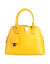 Maison Margiela Woman Handbag Marigold Size - Cow Leather, Brass, Zinc, Aluminum, Copper In Yellow