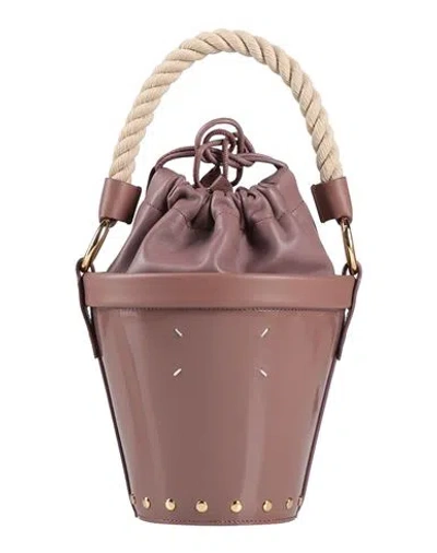 Maison Margiela Woman Handbag Mauve Size - Cow Leather, Zinc, Aluminum, Copper, Brass In Purple