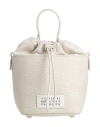 Maison Margiela Woman Handbag Off White Size - Cow Leather, Cotton, Polyester, Brass, Zinc