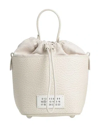 Maison Margiela Woman Handbag Off White Size - Cow Leather, Cotton, Polyester, Brass, Zinc