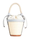 Maison Margiela Woman Handbag Pastel Blue Size - Vegetable Fiber, Bovine Leather, Goat Skin, Cotton,