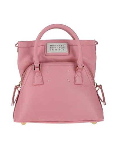 Maison Margiela Woman Handbag Pink Size - Goat Skin, Cow Leather, Brass, Zinc, Aluminum