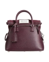Maison Margiela Woman Handbag Plum Size - Leather, Textile Fibers