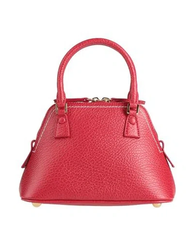 Maison Margiela Woman Handbag Red Size - Soft Leather, Textile Fibers