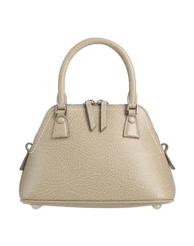 Maison Margiela Woman Handbag Sage Green Size - Soft Leather, Textile Fibers In Sage Green