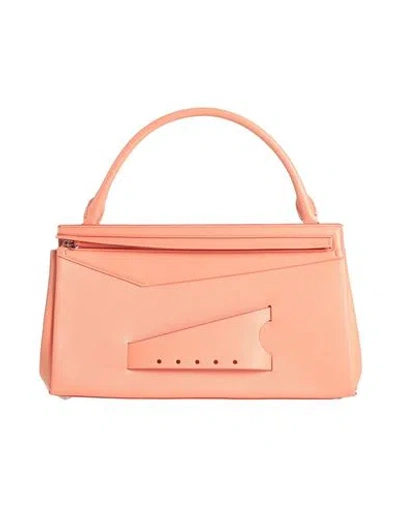 Maison Margiela Woman Handbag Salmon Pink Size - Cow Leather, Zinc, Aluminum, Copper, Brass
