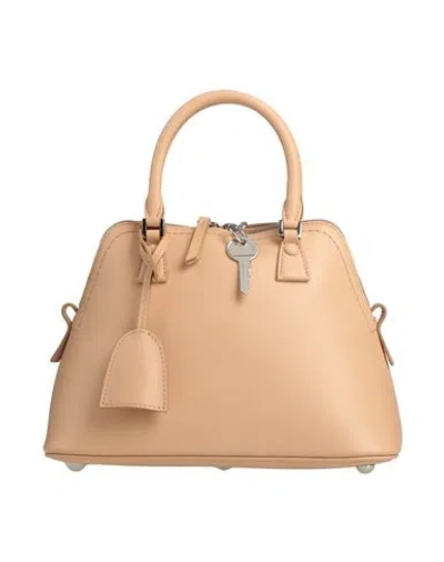 Maison Margiela Woman Handbag Sand Size - Cow Leather In Beige