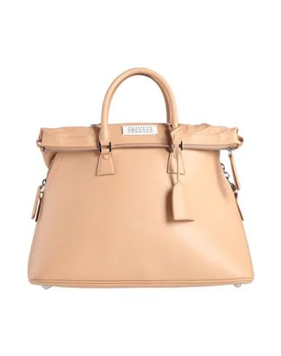 Maison Margiela Woman Handbag Sand Size - Cow Leather, Brass, Zinc, Aluminum, Copper In Beige