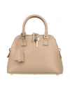 Maison Margiela Woman Handbag Sand Size - Leather, Textile Fibers In Beige