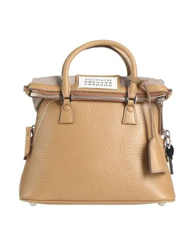 Maison Margiela Woman Handbag Sand Size - Soft Leather In Beige