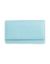 Maison Margiela Woman Handbag Sky Blue Size - Bovine Leather, Brass, Zinc