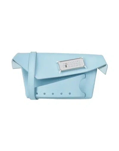 Maison Margiela Woman Handbag Sky Blue Size - Cow Leather