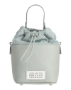 Maison Margiela Woman Handbag Sky Blue Size - Cow Leather, Cotton, Polyester, Brass, Zinc