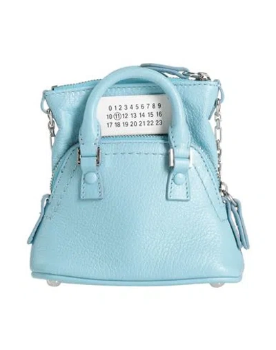 Maison Margiela Woman Cross-body Bag Sky Blue Size - Goat Skin, Brass, Zinc, Aluminum, Copper