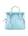 Maison Margiela Woman Handbag Sky Blue Size - Goat Skin, Cow Leather, Brass, Zinc, Aluminum