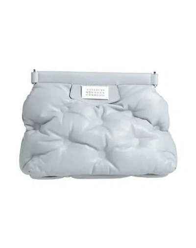 Maison Margiela Woman Handbag Sky Blue Size - Ovine Leather, Cow Leather, Brass, Zinc