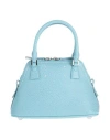 Maison Margiela Woman Handbag Sky Blue Size - Soft Leather, Textile Fibers