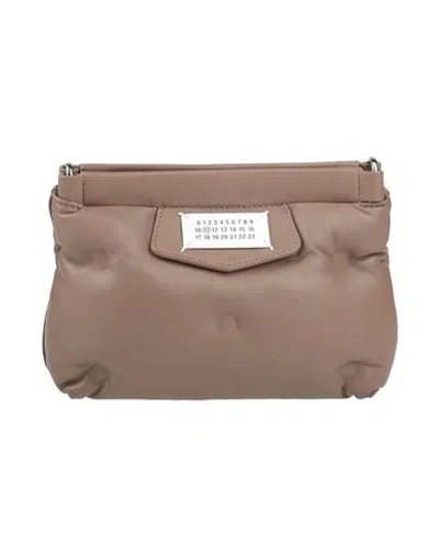 Maison Margiela Woman Handbag Taupe Size - Lambskin In Grey