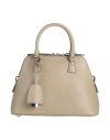 Maison Margiela Woman Handbag Taupe Size - Leather, Textile Fibers In Grey