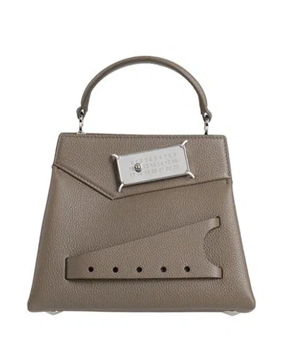 Maison Margiela Compact Leather Handbag In Brown