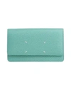 Maison Margiela Woman Handbag Turquoise Size - Bovine Leather, Brass, Zinc In Blue