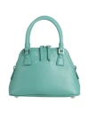 Maison Margiela Woman Handbag Turquoise Size - Goat Skin, Cow Leather, Brass, Zinc, Aluminum In Blue