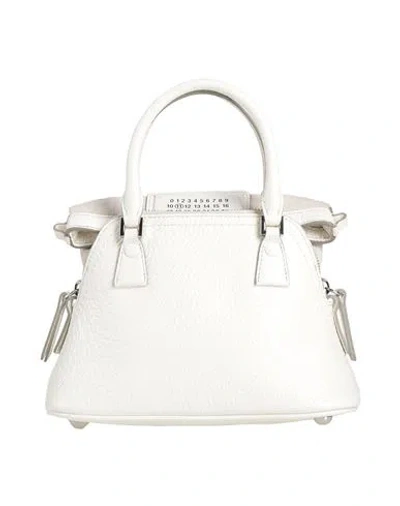 Maison Margiela Woman Handbag White Size - Cow Leather, Cotton, Polyester