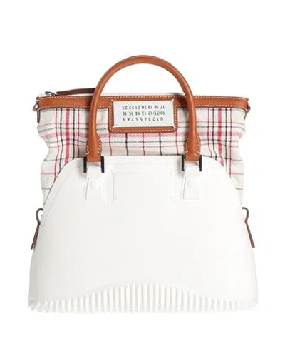 Maison Margiela Woman Handbag White Size - Rubber, Textile Fibers
