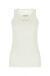 Maison Margiela Women White Cotton Blend Tank Top In White