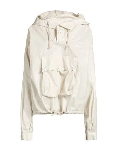 Maison Margiela Woman Jacket Ivory Size 4 Cotton, Polyurethane In White